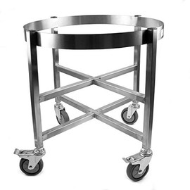 Vollum Stock Pot Dolly Soup Pot Cart Stainless Steel 19 Inch Diameter x 23-3/4 Inch High