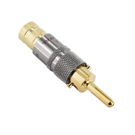 Heavy Duty Locking Banana Plugs 9 AWG Gold Plated Connector Red Home Theatre