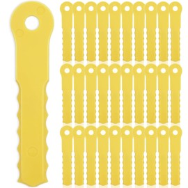 VinneMOO 70289A 14867B Replacement Nylon Head Blades Compatible with Weed Warrior Push-N-Load 3-Blade Trimmer Head and Pivotrim Hybrid 2-N-1 Universal Fit Head(30Pack)