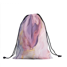 Gymnastics Grip Bag Grip Bags for Gymnasts Girl Gymnastic Drawstring Bag Gym Athlete Bag for Grips Shoe Towel, Pink Purple Marble, 9.25" x 12", Classic