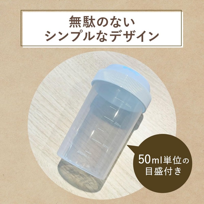 Dr.'s Natural Recipe Protein Shaker 300ml Clear Simple Compact