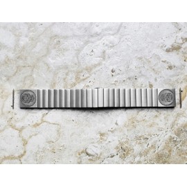 NICKSTON Engraved Band Strap Compatible with Garmin Venu 2 Vivoactive 4 and Forerunner 255 Music Silver Stainless Steel Bracelet S-SS2 (6" (152mm) Wrist Size)