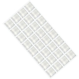 32 Pcs Rubber Bumpers, 3/4" W x 3/8" H Large Square Self Adhesive Rubber Pads, Rubber Cabinet Door Bumpers, Non Slip Furniture Pads for Electronics, Speakers, Audio Equipment
