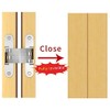 (1 Pair) Hidden Door Hinge, Stainless Steel, Hidden Barrel Wooden