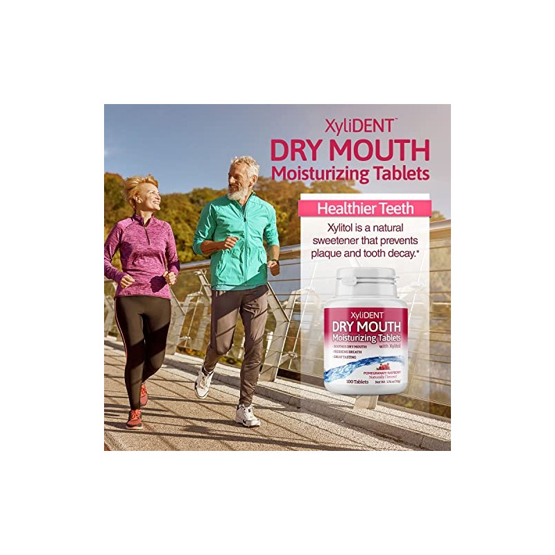Xylident Xylitol Tabletas Alivio Boca Seca Estimula Saliva Refresca Aliento