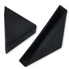 6mm(1/4inch) Black Triangle Shape Plastic Glass Corner Protector,Anti-Collision Right-Angle Plastic