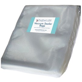 Gallon Vacuum Sealer Bags (100) with PackFreshUSA LTFS Guide