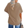 Fisoew Womens Plus Size T-Shirts Summer Oversized Half Sleeve Crew