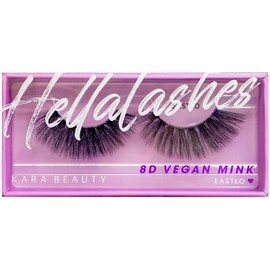 KARA BEAUTY Style L3 Hellalashes 8D Faux Mink Lashes Lightweight Synthetic Fiber in 8 Dimensional Layers EASTLO - Voluminous Dramatic Glam, 1 Pair