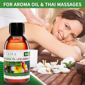 Kitama Massage Oil Aroma Leelawadee Frangipani - Body Oil for Massages - Care Oil - Aroma Oil - Nourishing Relaxation Oil - Thai - 250 ml