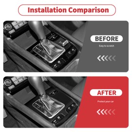 Linskip Gear Shift Panel Cover Compatible with 2022 2023 2024 2025 Jeep Compass, Console Gear Shift Cup Holder Decor Cover for Jeep Compass Interior Accessories(Black Carbon Fiber)