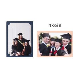 HOTUO 4x6 Paper Frames Set of 10, Colorful Cardboard Picture Frame with Easel, DIY Photo Crafts.