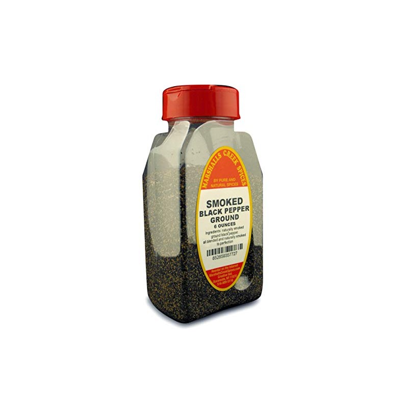 SMOKED GROUND BLACK PEPPER FRESHLY PACKED IN LARGE JARS, spices,