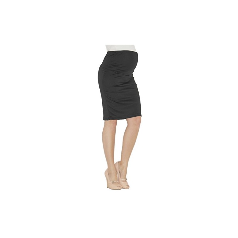 Maternity Skirt Pregnancy Maternity Skirt Midi Pencil Skirt, black