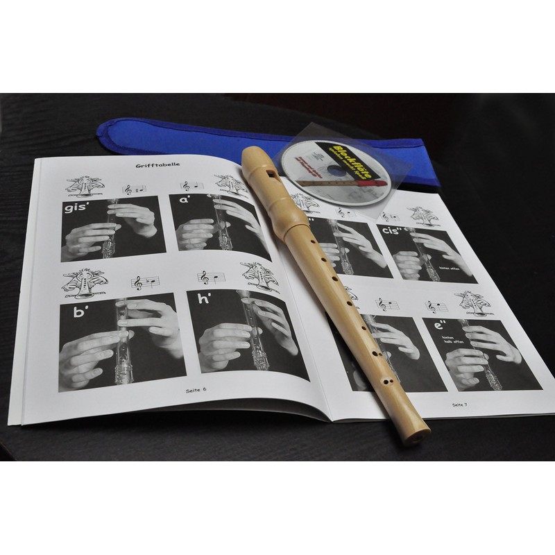 MEINEL C-Soprano Natural Maple Wood Recorder Set