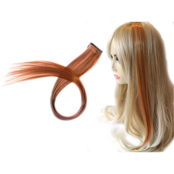 La Demoiselle 20" Clip-in Straight Hair Extension (Auburn Brown) x 2