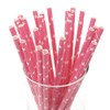 Star Paper Straws, 7-3/4-inch, 25-pack (White/Hot Pink)