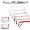 Scaffolding Platform, 880LBS Foldable Work Platform 6-Gear Height (33"-53")