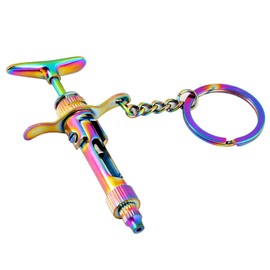 WellnessD'Light - Keychains Dental Clinic Forceps Dental Syringe Aspirating Multi Color Stainless Steel Key Chain Ring Impressive Dental Clinic Gift
