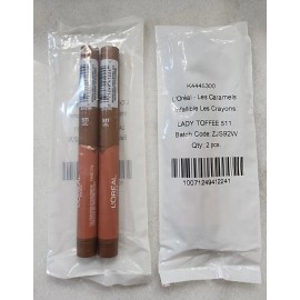 L'Oréal 2 packages –L'Oreal Paris Matte Lip Crayon 0.04oz  #511 Lady Toffee