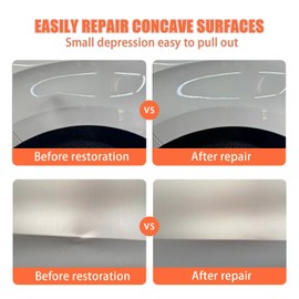 2-Pack Car Dent Puller Tool Kit - Professional Dent Removal for Cars, Glass, Screens, Tiles, and More! Perfect for Easy Dent Repair (2 Little Orange)