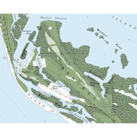 Sanibel Island & Captiva Island, Florida 1958 Topo Map - A Composite made from 4 old USGS Topographical Maps - Custom Reprint