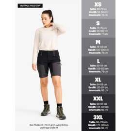 RevolutionRace RVRC GP Shorts for Women, Durable and Ventilated Hiking Shorts for All Outdoor Activities, jet black