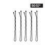 Brushworks Black Bobby Pins - 50 Pieces