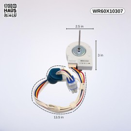 HAÜS PARTS WR60X10307 WR60X10074 Refrigerator Evaporator Fan Motor - Compatible with GE, Hotpoint Replaces with 1550741 AP4438809 AP3191003 AP4438809 WR60X10074 Fridge Fan Motor