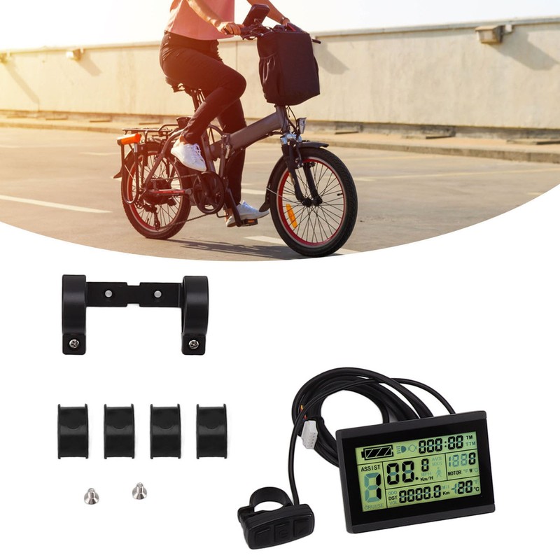 LCD3U Electric Bike LCD Display Meter ABS SM Head Electric