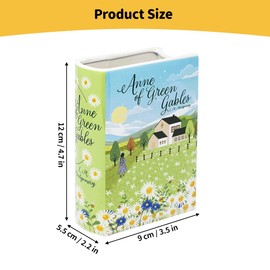 YANGUN Ceramic Book Vase, Book Flower Vase, Art Unique Modern for Home Office Bookshelf Living Room Bedroom Decor Bookish Gifts, Pastoral style
