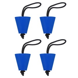 PATIKIL Universelles Kajak-Scupper-Stecker-Set, 4er-Pack Silikon-Scupper-Stecker passen für 0,79" bis 1,5" Scupper-Löcher Ablaufstopfen mit Kordel für Kajaks Kanus Yachten, Blau