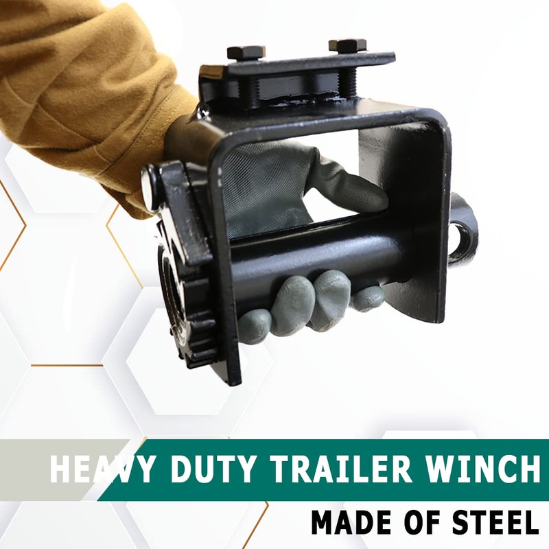 Boxer Heavy Duty Bolt On Winch for Flatbed Trailer –