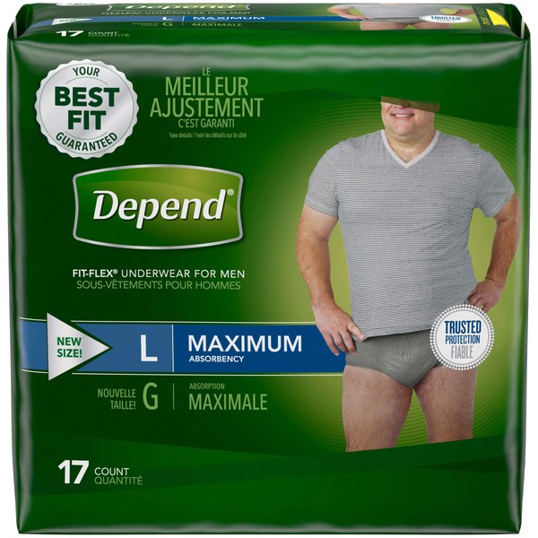 Underwear for Men Maximum Absorbency 17 Ct by Depends