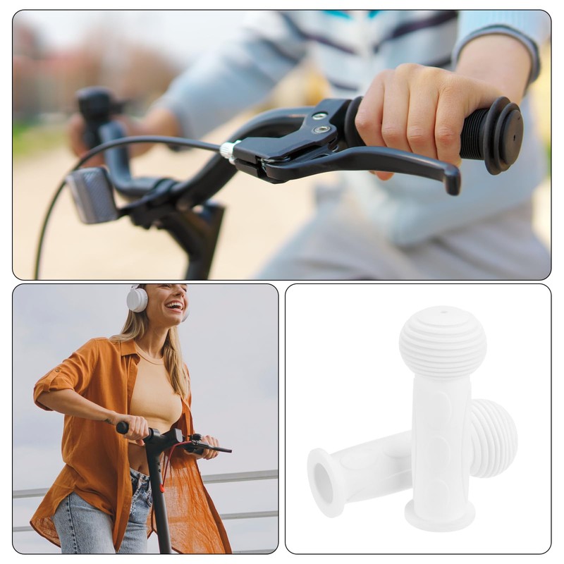 sourcing map 1 Pairs Bike Handlebar Grips 4.33" Non-Slip Rubber