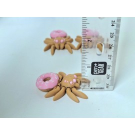 Unbranded 3D Printed Gift Articulating Cute Mini pink donut Spiders  lot of 3