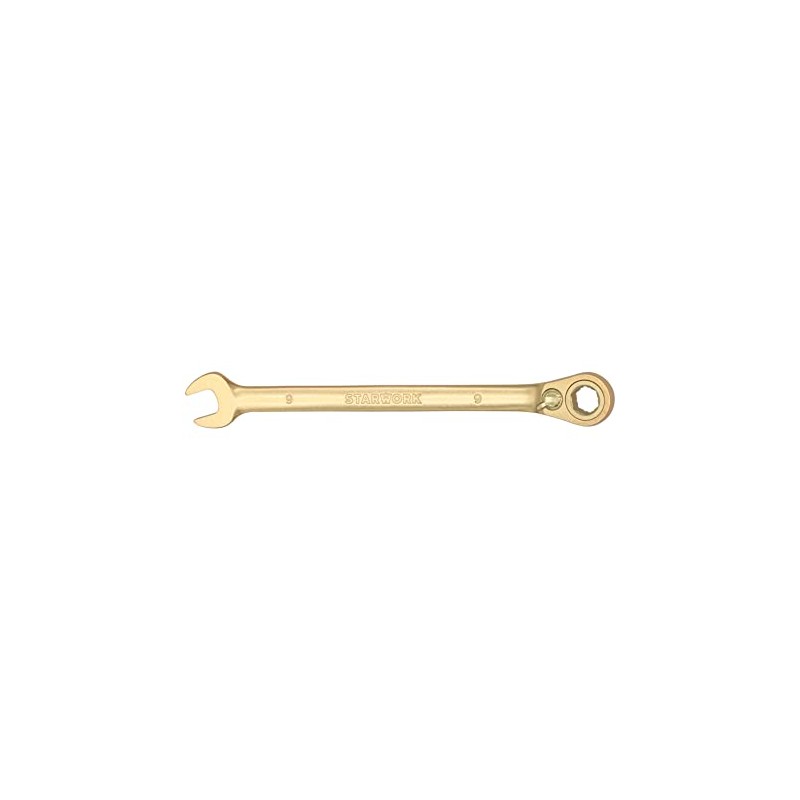 STARWORK GPlating™ Reversible Ratcheting Combination Wrench (9mm)