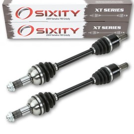 Sixity 2009 for Yamaha 700 Grizzly 4X4 Rear Left Right Axles XT Pair Back Driver Passenger YFM7FG Complete Side
