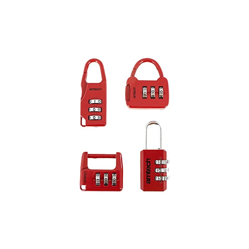 Amtech T1153 4 Piece Combination Padlock Set
