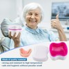 2 Denture Bath Case and 2 Denture Cleaner Brushes Retainer