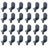 MYYZMY Shelf pins, 40pcs L-Shaped Clips 1/4 Inch Shelf Support Pegs for Glass Supports, with Rubber Sleeve Black