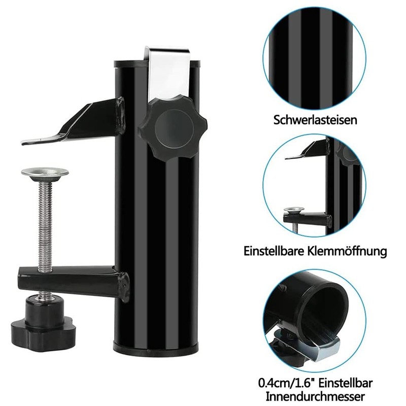 Anyingkai Parasol Holder, Balcony Railing, Adjustable, Space-saving Parasol Holder, Balcony