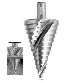 HSS Step Drill Metal Drill Taper Drill Bit CYLBAQ 5-35 mm Peeling Drill Set Professional Hole Drill 13 Levels HSS Step Drill for Plastic, Wood