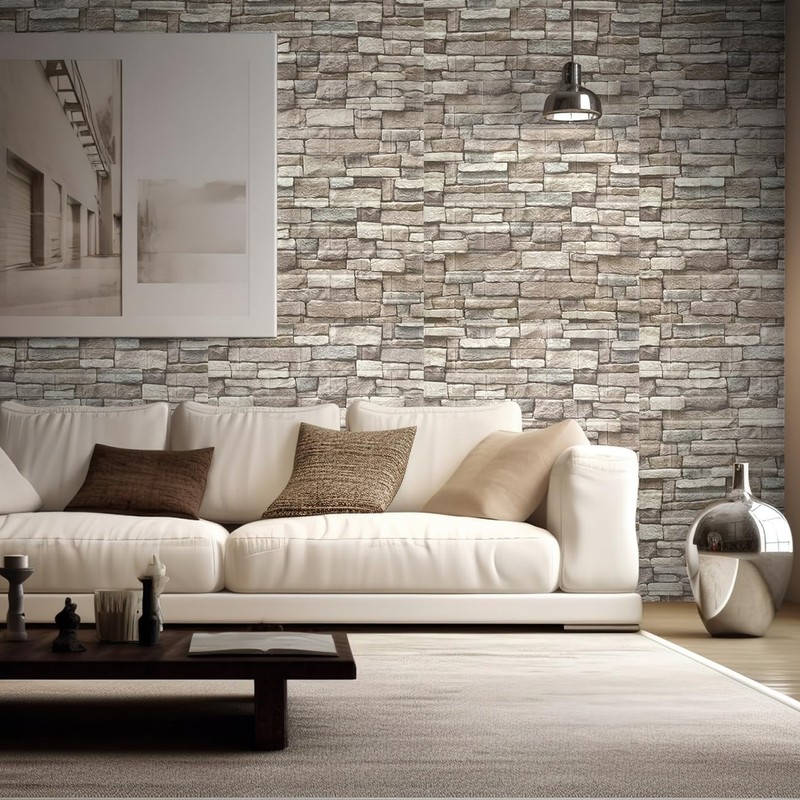 Yutianli 20PSC 3D Wall Panels Peel and Stick Faux Brick
