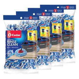 O-Cedar EasyWring RinseClean Refill 4-Pack, Blue, 4 Count