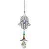 Crystal Sun Catchers with Wings for Windows, Hamsa Hand Car