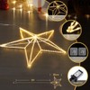 Quntis 282 Leds Luces Navideñas de Estrellas 3D Grande, 50cm