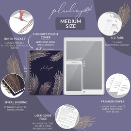 PLANBERRY Password Book Premium – Alphabetized Internet Address Organizer with A-Z Tabs – Website & Computer Password Keeper with Alphabetical Tabs – 6.2x7.7″, Hardcover (Royal Blue)