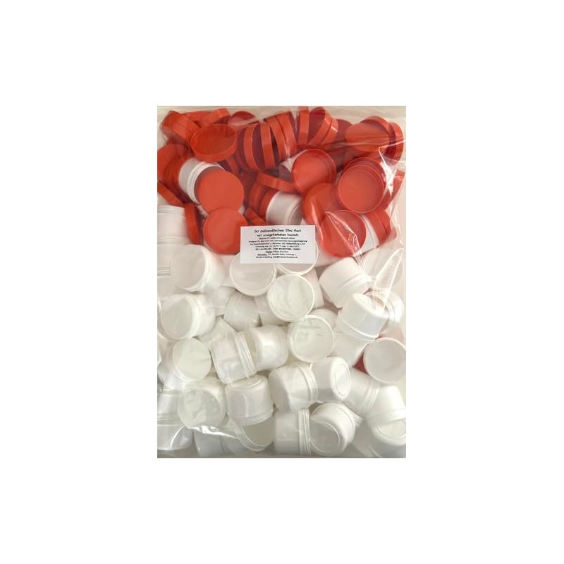 60 containers containers Ointment Cream Ointment Kruke Flat 25ml Capacity,