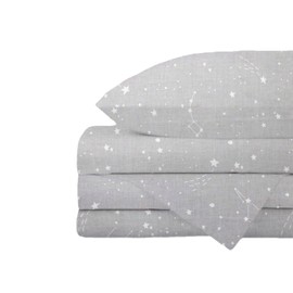 Nap Baby Juego de Sábanas para Cama Cuna 95x140 cm Súper Suaves y Frescas 100% Algodón, Hipoalergénico, 3 Pzas - Constelaciones